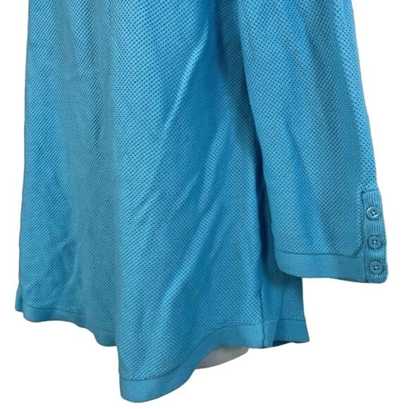 TALBOTS Blue Pullover Cotton Blend Long Sleeve Sweater Medium Weight sz XL - Picture 11 of 16